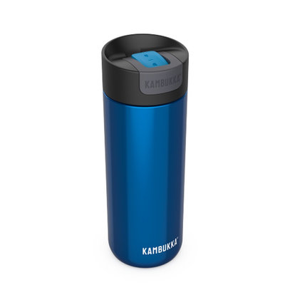 Mug isotherme bleu Olympus Swirly Blue  inox et tritan sans BPA anti fuite