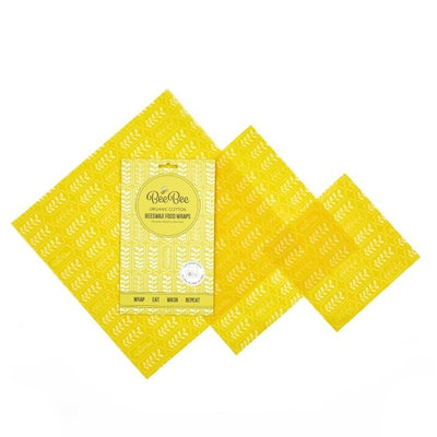 3 wraps réutilisables motif épis de blé