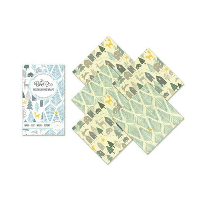 5 wraps en cire d'abeille - Pack Teeny Winter