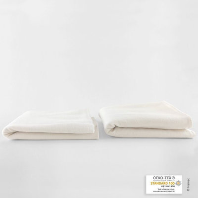 2 absorbants en coton biologique taille 2 beige lavable