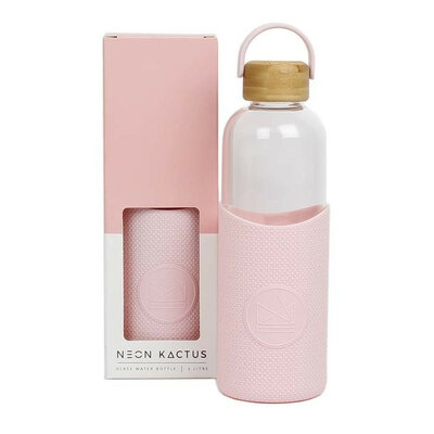 Bouteille en verre Flamingo - Rose 1L