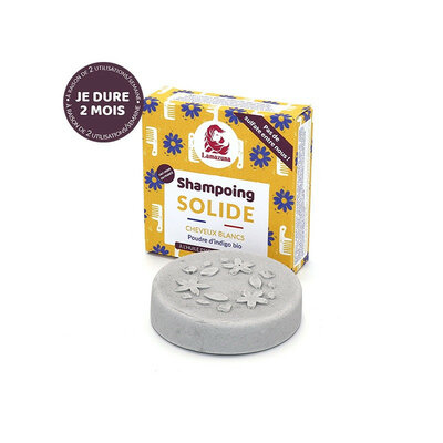 Shampoing solide poudre d'indigo bio - cheveux blancs