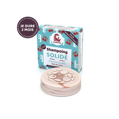 Shampoing solide huile de cerise - cheveux colorés
