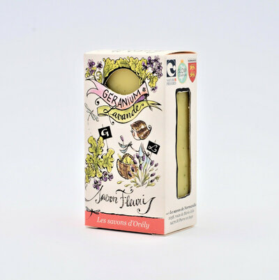 Savon surgras géranium lavande