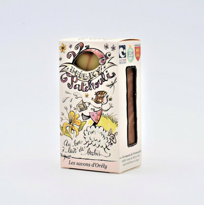 Savon surgras patchouli au lait de brebis