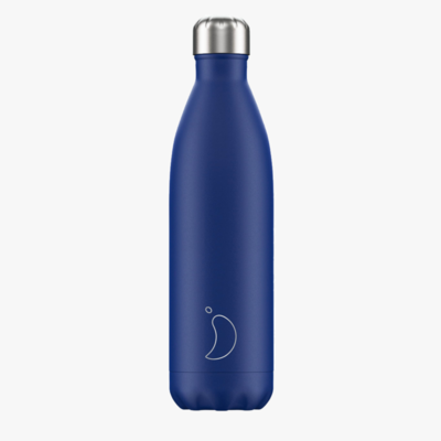 Bouteille bleu mat  