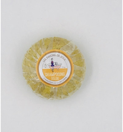 Shampoing solide à la camomille et au curcuma