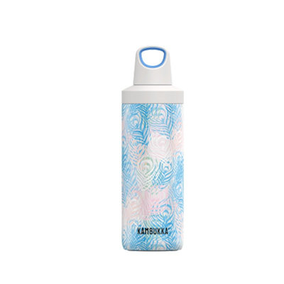 Bouteille isotherme Reno Peacock Feather  inox et anti fuite
